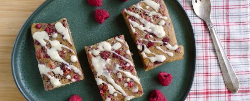 Frambozen blondie koekrepen